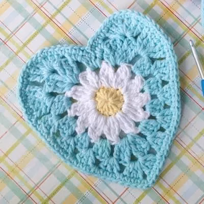 Image for Free Heart Crochet Pattern from Daisy Cottage Designs
